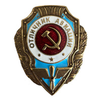Metallabzeichen der sowjetischen Armee, ausgezeichneter Flieger, russische Auszeichnung der UdSSR