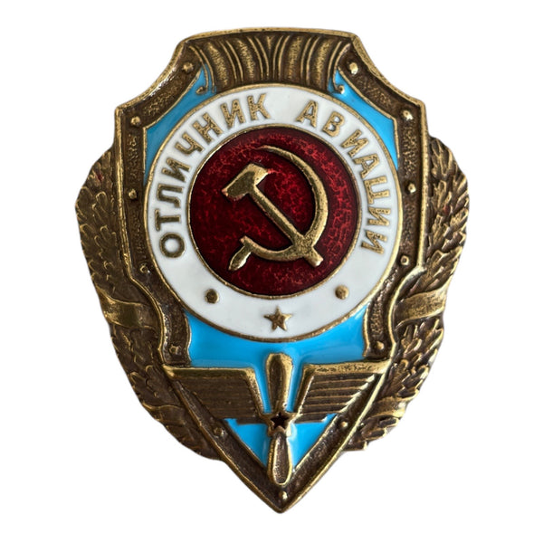 Metallabzeichen der sowjetischen Armee, ausgezeichneter Flieger, russische Auszeichnung der UdSSR