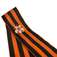 St. George Ribbon 9 May WW2 Russian Victory Day - Gold Colour Order of Great Patriotic War Miniature pin Badge