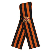 St. George Ribbon 9 May WW2 Russian Victory Day - Gold Colour Order of Great Patriotic War Miniature pin Badge