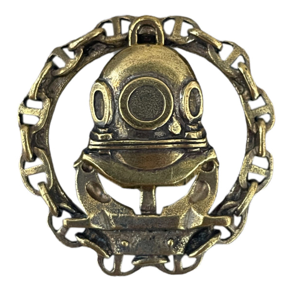 Marinetaucher, russisches Spetsnaz-Militärabzeichen, Messingschraube auf der Rückseite