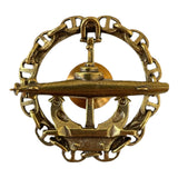 Russisches Marine-U-Boot-Matrosen-Uniform-Abzeichen aus Messing mit Schraubverschluss