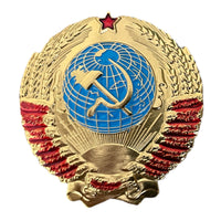 USSR Coat Of Arms 1 Inch Miniature Light Metal Repro Soviet Pin Badge