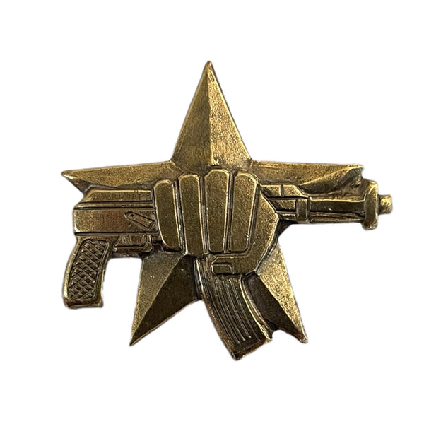 Russian Special Forces Spetsnaz Uniform Military Brass Badge Fist & AK47