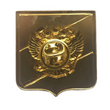 Russian Flag with Imperial Eagle Coat of Arms Badge