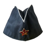 Russian Navy Uniform Military Black Pilotka Hat Cap Soviet USSR Badge