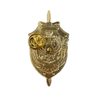 Russian Eagle Federal Security Service Award FSB Shield Light Metal Pin Badge