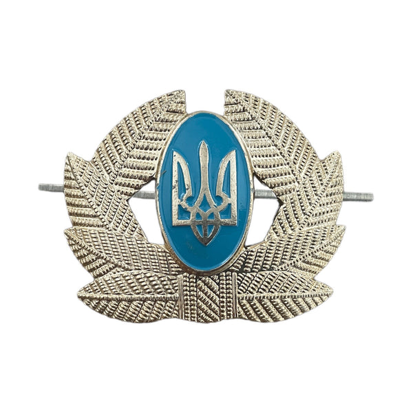 Ukrainian Army 90s Military Uniform Ushanka Hat Cap Beret Trident Metal Badge