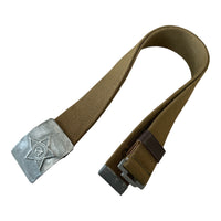 USSR Russian Soviet Army Military Soldier Uniform Canvas Belt Grey Buckle