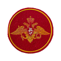 Abzeichen des russischen Armeeadlers und des Verteidigungsministeriums zum Aufnähen auf dem Ärmel
