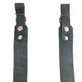 Embossed Ornament Black Leather Rifle Sling Shotgun Air Gun Strap Hunting Shooting