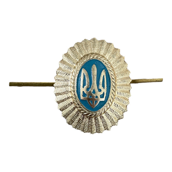Ukraine Army Military Trident Uniform Ushanka Hat Cap Beret Metal Pin Badge