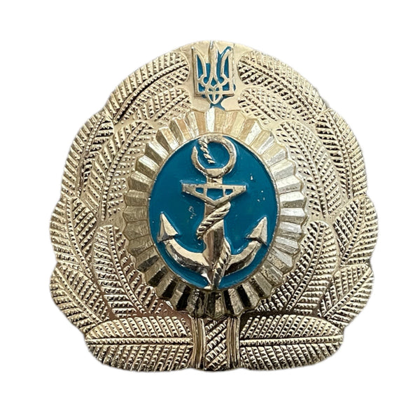 1st Independent Ukraine Navy Badge Cap Hat Beret Metal Enamel Large Rare Cockade