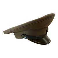 Soviet USSR Military Army Field Officer Uniform Visor Khaki Peaked Cap Hat Badge