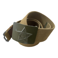 UdSSR Russische Sowjetarmee Militärsoldat Uniform Canvas Gürtel Grüne Schnalle