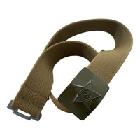 UdSSR Russische Sowjetarmee Militärsoldat Uniform Canvas Gürtel Grüne Schnalle