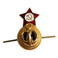 Soviet Navy Admiral USSR Uniform Cap Hat Badge Red Star Anchor Russian Cockade