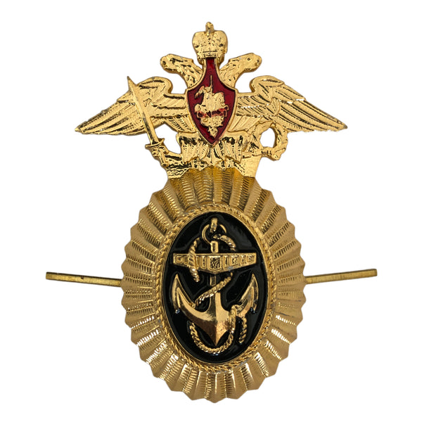 Genuine Russian Navy Admirals Cap Hat Badge Anchor Imperial Eagle Cockade