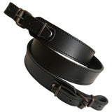 Black Genuine Leather Plain Sling Rifle Shotgun Air Gun Strap Hunting Shooting