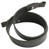Black Genuine Leather Plain Sling Rifle Shotgun Air Gun Strap Hunting Shooting