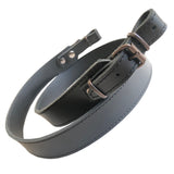 Black Genuine Leather Plain Sling Rifle Shotgun Air Gun Strap Hunting Shooting