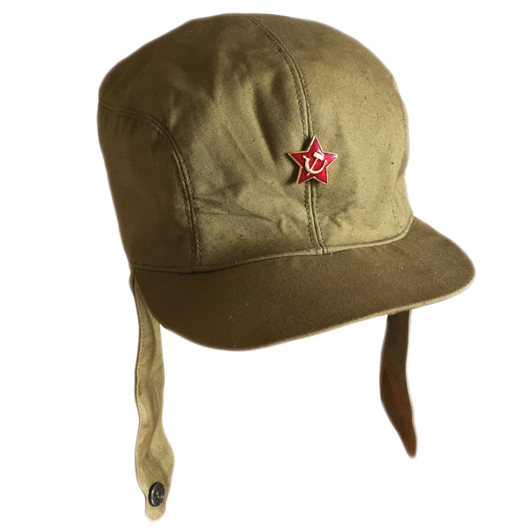 USSR Soviet Russian Army Military Afghanistan War Uniform Cap Mabuta Hat Badge