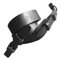 Black Plain Leather Adjustable Hunting Rifle Sling Shotgun Air Gun Strap