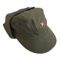 UdSSR-Sowjetarmee-Militär-Afghanistan-Kriegsuniform, dunkelgrüne Mütze, Hutabzeichen