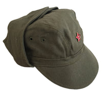 UdSSR-Sowjetarmee-Militär-Afghanistan-Kriegsuniform, dunkelgrüne Mütze, Hutabzeichen