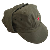 UdSSR-Sowjetarmee-Militär-Afghanistan-Kriegsuniform, dunkelgrüne Mütze, Hutabzeichen