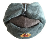 Russian Soviet Military USSR Army Cossack Trapper Fur Ushanka Winter Hat Badge - USSR HOUSE LIMITED