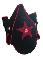 Russian Red Army Hat Old Style Black Flannelette Budenovka Cap USSR Metal Badge - USSR HOUSE LIMITED