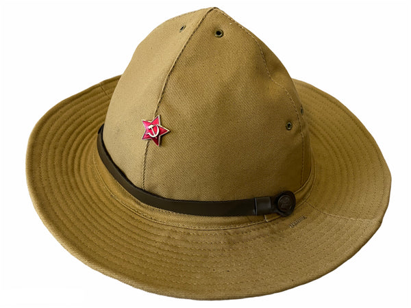 Russische Sowjetarmee Afghanistan-Kriegsuniform Panama Boonie Hat Red Star Badge