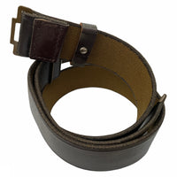 Soviet Russian USSR Military Army Soldier Belt Leather Imitation Metal Green Buckle