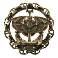Badge en laiton pour uniforme militaire de la marine russe Spetsnaz Intelligence Bat &amp; Globe