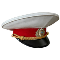 Russian USSR Militia Officer Summer Uniform Visor Hat Military Soviet Peaked Cap