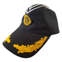 Russian Navy Black Pilotka Garrison Style Baseball Cap Soviet Navy Embroidery