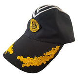 Russian Navy Black Pilotka Garrison Style Baseball Cap Soviet Navy Embroidery