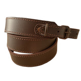 Brown Genuine Leather Plain Sling Rifle Shotgun Air Gun Strap Hunting Shooting