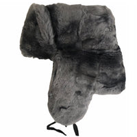 Authentic Russian Military Grey Ushanka Hat Soviet Soldier Red Army Badge