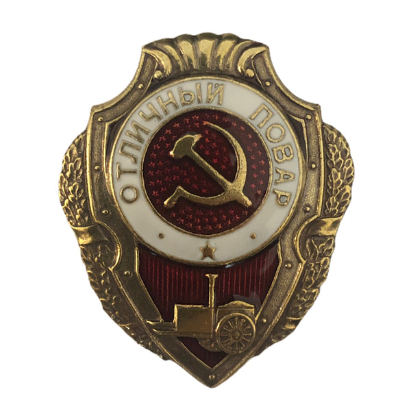 Metallabzeichen der sowjetischen Armee, ausgezeichneter Koch, russische Auszeichnung der UdSSR