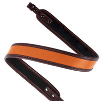 Premium-Klasse, orange-braunes Leder, schwarzes Neopren, Gewehrriemen, Luftgewehrriemen, Jagdschießen